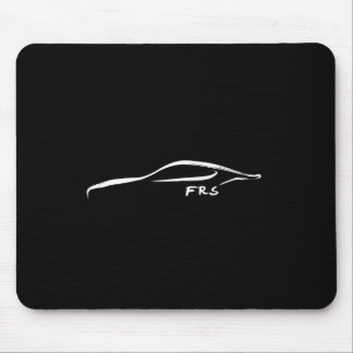 FR-S White Brushstroke Silhouette Mouse Pad