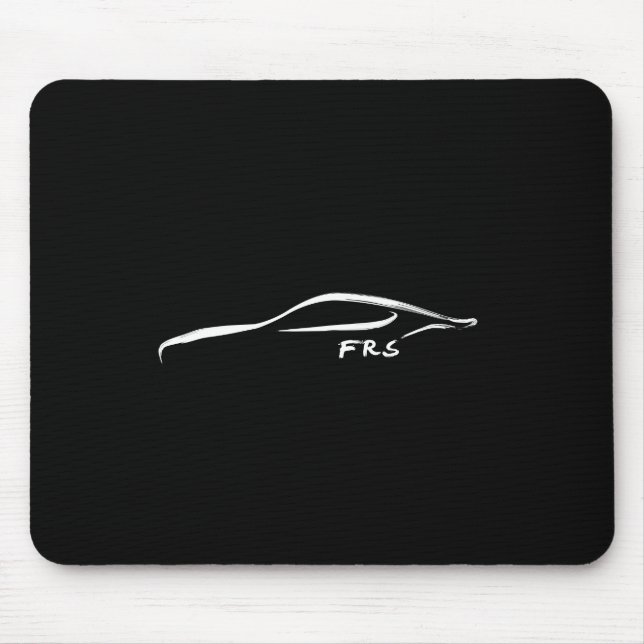FR-S White Brushstroke Silhouette Mouse Pad (Front)