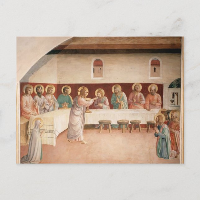 Fra Angelico- Institution of the Eucharist Postcard (Front)