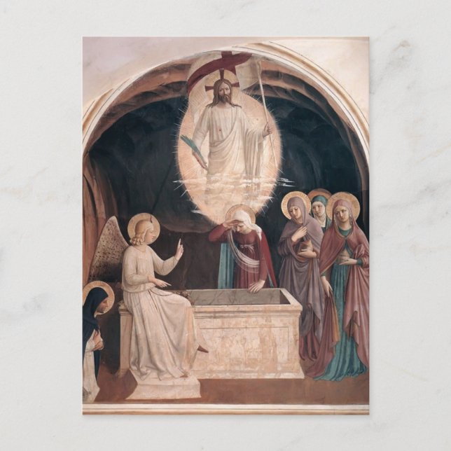Fra Angelico-Resurrection of Christ,Women at Tomb Postcard (Front)