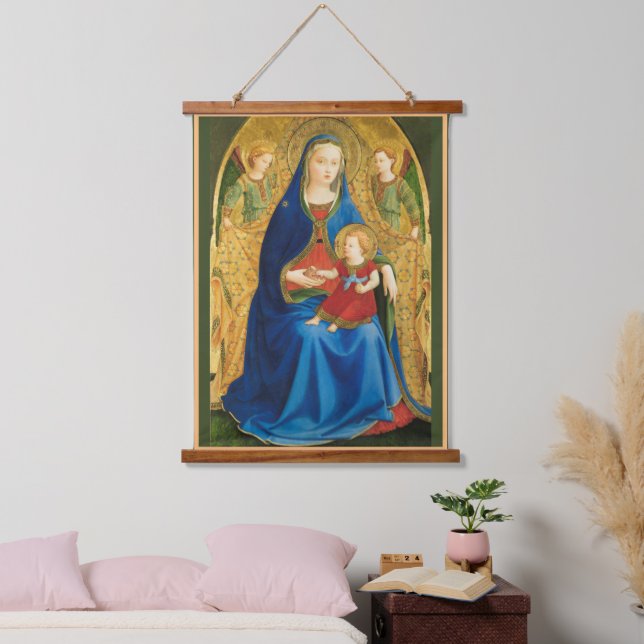 Fra Angelico Virgin of the Pomegranate Hanging Tapestry (Bedroom)