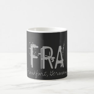 FRA Frankfort Germany Airport Typography Coffee Mug