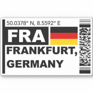FRA Frankfurt Boarding Pass - Germany Travel