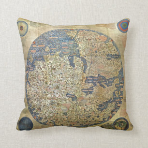 Fra Mauro Map Pillow