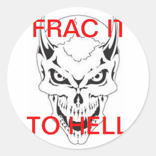 FRAC DEVIL CLASSIC ROUND STICKER (Front)