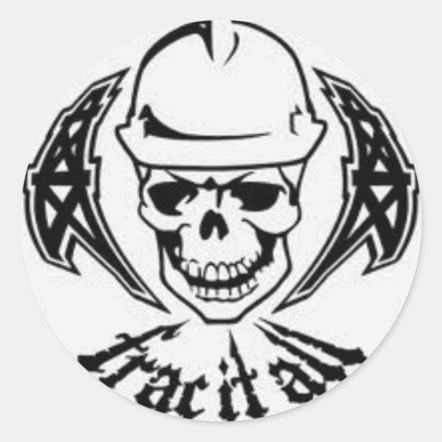 Frac it all classic round sticker (Front)