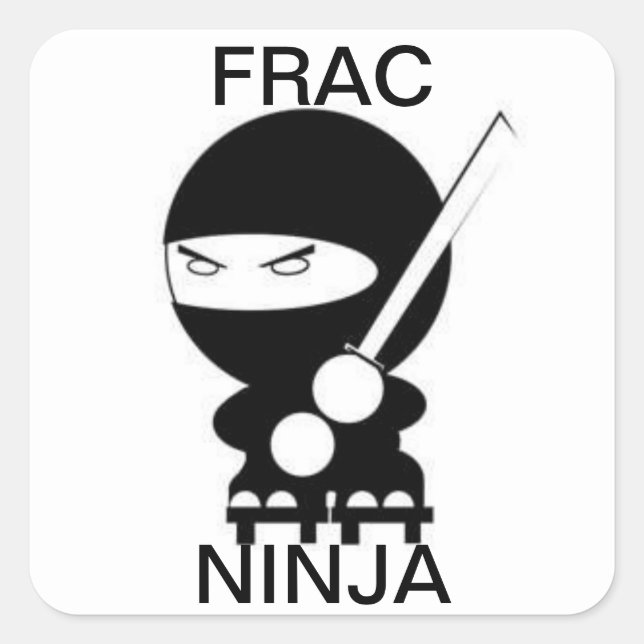Frac  oil field square sticker (Front)