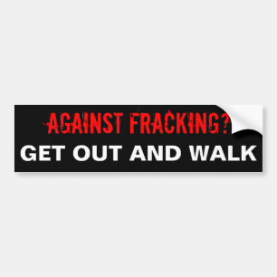 Fracking Bumper Sticker, Black Sticker