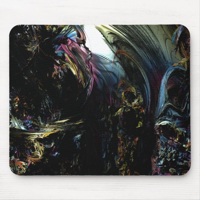 Fractal 3D Sci fi futuristic Hard Rock MP Mouse Pad (Front)