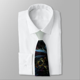 Fractal 3D Sci fi futuristic Tie