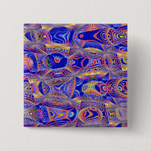 Fractal Abstract 061012a 15 Cm Square Badge