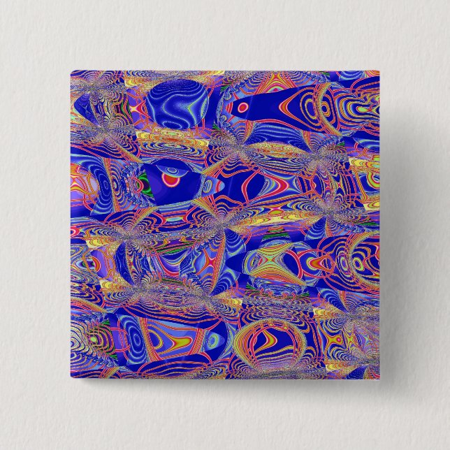 Fractal Abstract 061012a 15 Cm Square Badge (Front)
