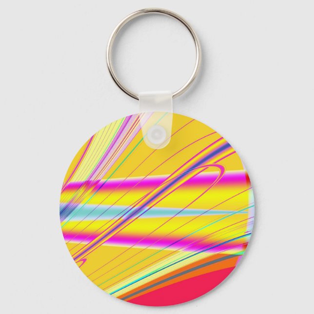 Fractal Abstract 061012e Key Ring (Front)