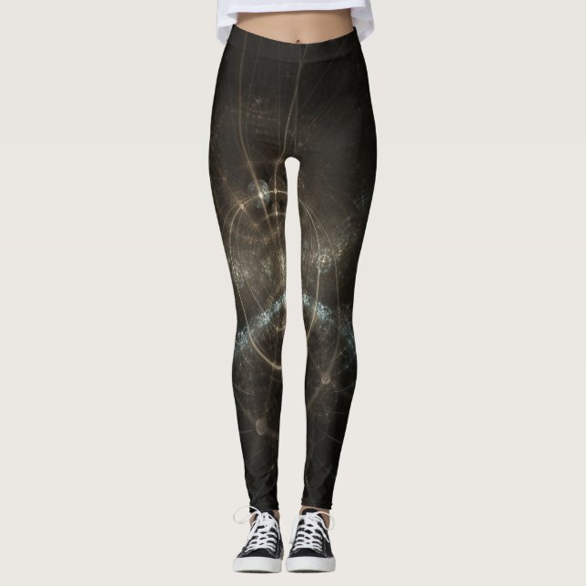 Fractal Abstract Background Leggings (Front)