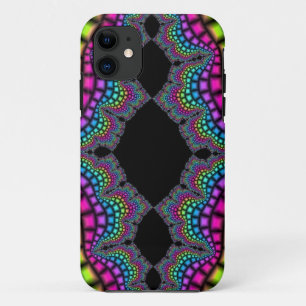 Fractal Abstract Colourful Fantasy Computer graphi iPhone 11 Case