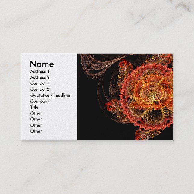 Fractal - Abstract - Mardi gras molecule Business Card (Front)