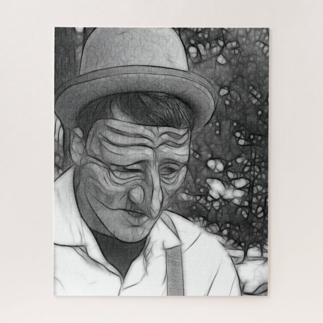 Fractal Abstract of Sad Man Jigsaw Puzzle (Vertical)