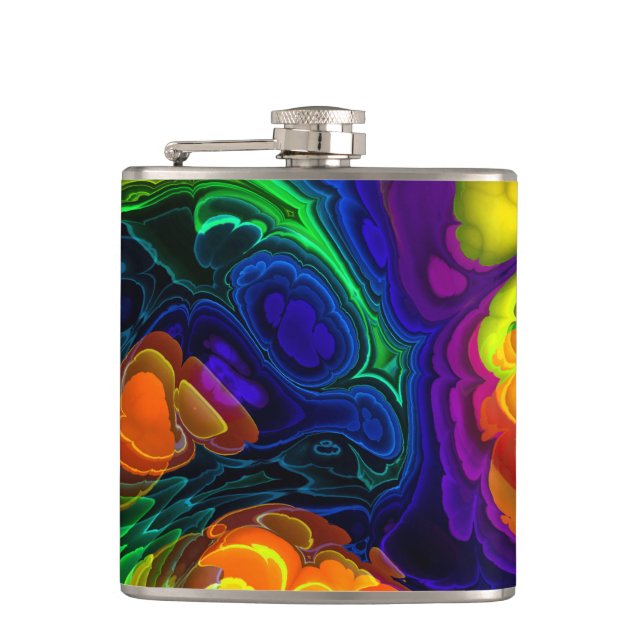 Fractal Art 16 Wrapped Flask (Front)