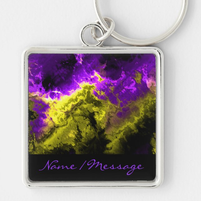 Fractal Art 1-4 Keychain (Front)