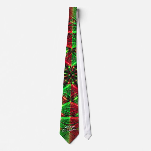Fractal Art 39 Merry Christmas Tie (Front)