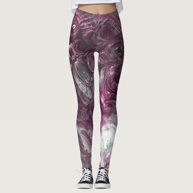 Fractal Art 84 Leggings (Front)