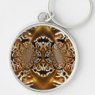 Fractal Art Flames Key Chain