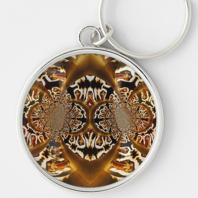 Fractal Art Flames  Key Chain (Front)