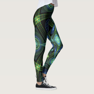 Fractal Art Mandala Universe Yoga Leggings