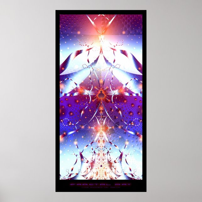 Fractal Art - Power of math Poster (Front)