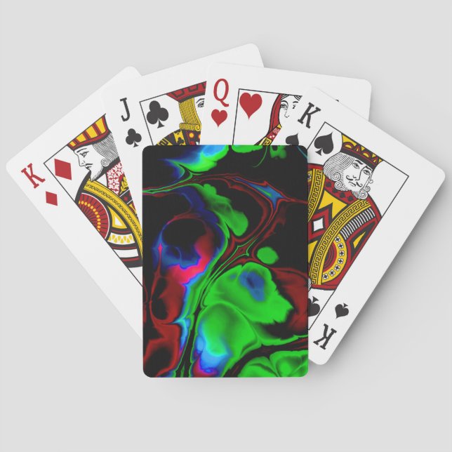 Fractal Art Wild-and-Crazy Design Playing Cards (Back)