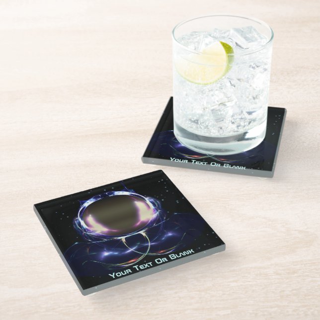 Fractal Astronaut Glass Coaster (Angled)
