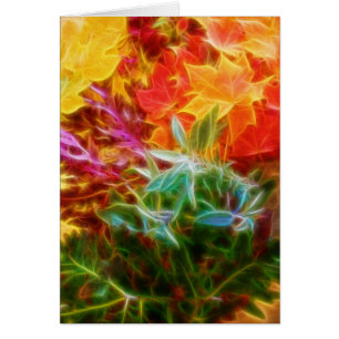 Fractal Autumn Leaves Rainbow
