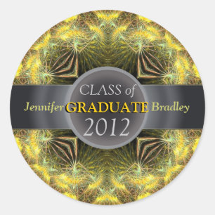 Fractal Award Graduation customisable Sticker