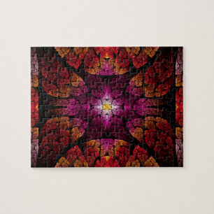 Fractal - Aztec - The all seeing eye Jigsaw Puzzle