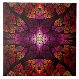 Fractal - Aztec - The all seeing eye Tile