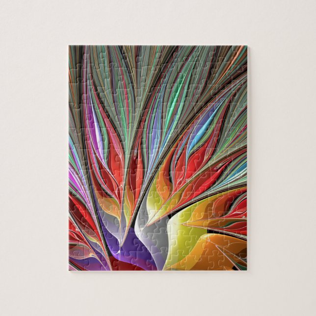 Fractal Bird of Paradise Jigsaw Puzzle (Vertical)