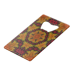 Fractal Bloom in Autumn Hues Bottle Opener