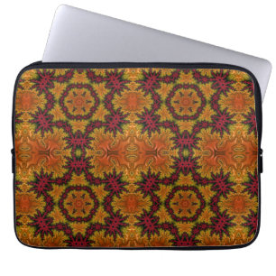 Fractal Bloom in Autumn Hues Laptop Sleeve