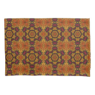 Fractal Bloom in Autumn Hues Pillowcase