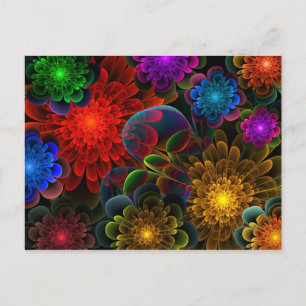 "Fractal Bouquet" Postcard