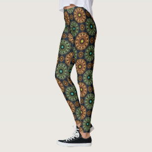 Fractal brilliant ornament leggings