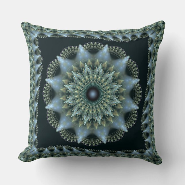 Fractal brilliant star pattern cushion (Front)