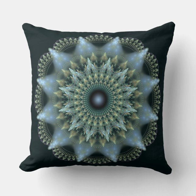 Fractal brilliant star pattern cushion (Front)