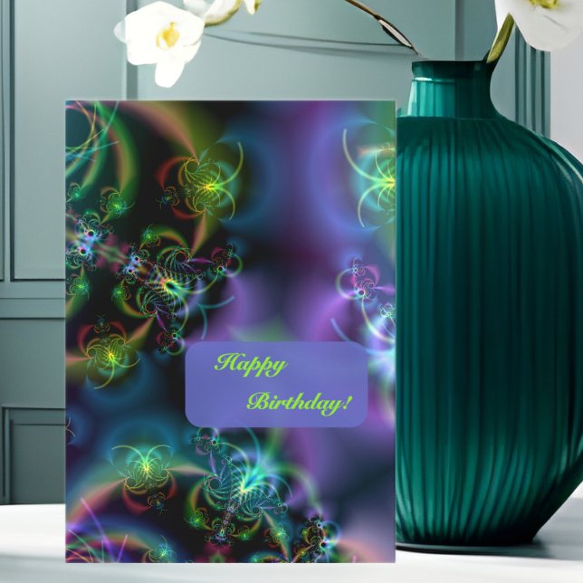 Fractal Butterflies Happy Birthday Card (Creator Uploaded)