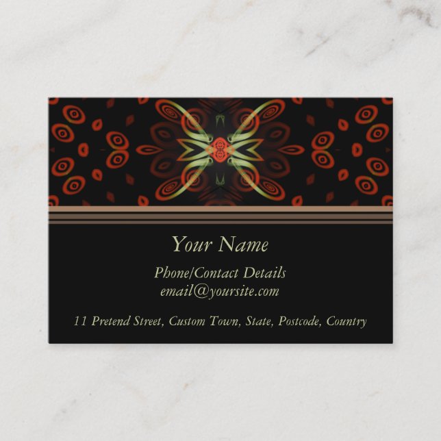 Fractal Butterfly Contact Business Card (Front)