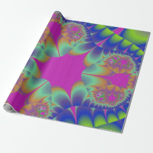 Fractal Cactus Bloom Wrapping Paper