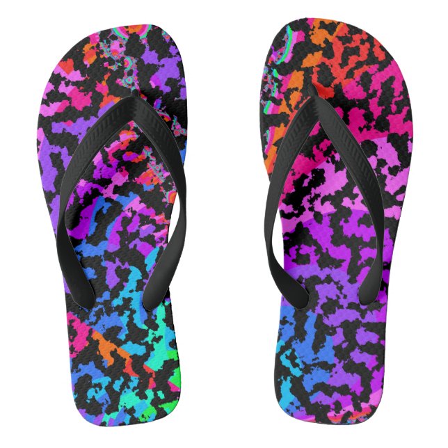 Fractal Camo Pattern Thongs (Footbed)
