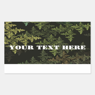 Fractal Camouflage Rectangular Sticker