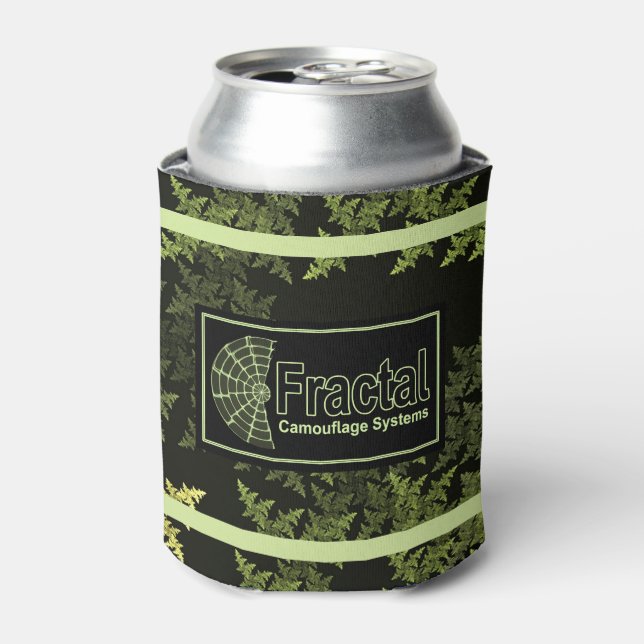 Fractal Camouflage Systems Logo Can Cooler (Can Front)