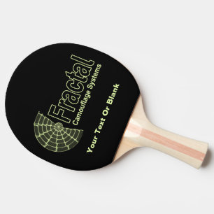 Fractal Camouflage Systems Logo Ping Pong Paddle